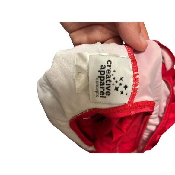 Texas One Piece Red Swimsuit Women’s L Lone Star Americana Swim Beach Vacation - Picture 9 of 10